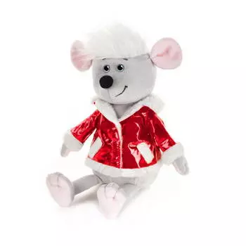 Мышонок Виталик в красной куртке, 21 см