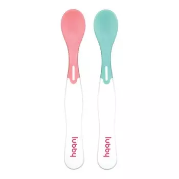 Набор 2 термочувствительных ложек, цвет розовый/зеленый