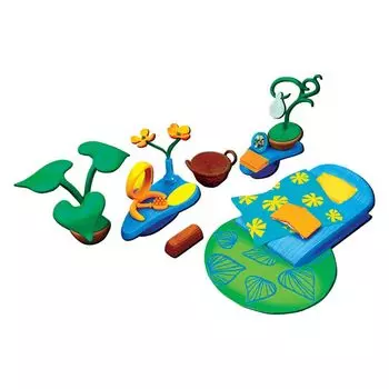 Набор аксессуаров для спальной комнаты с зеленым ковром