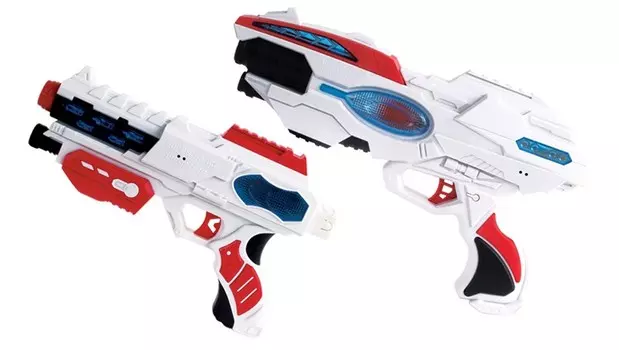 Набор бластеров – 2 штуки. Световые и звуковые эффекты, 30 см