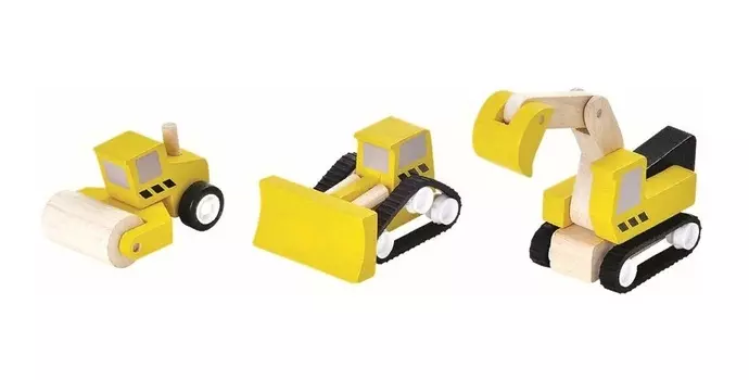 Набор деревянных машинок - Техника для дороги