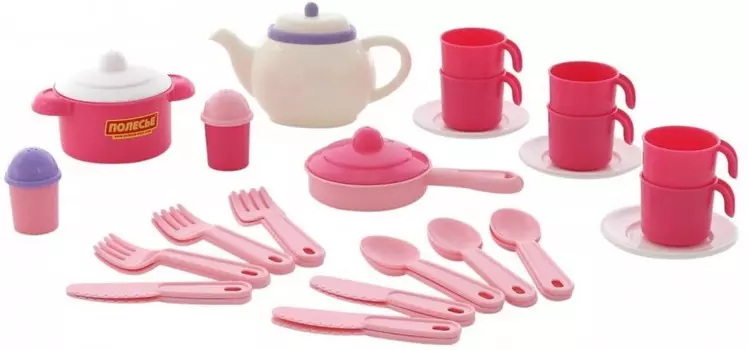 Набор детской посуды – Настенька на 6 персон, 39 элементов