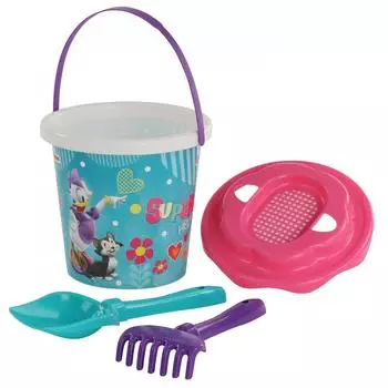 Набор Disney - Минни №11: ведро с наклейкой, ситечко - Солнышко, лопатка №5, грабельки №5