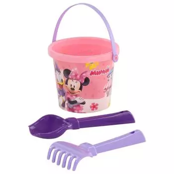 Набор Disney Минни №1: ведро малое с наклейкой, совок №2, грабельки №2