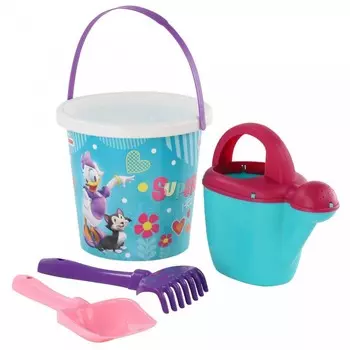 Набор Disney Минни №9: ведро с наклейкой, лопатка №5, грабельки №5, лейка №10