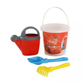 Набор Disney/Pixar - Тачки №17: ведро с наклейкой, лопатка №5, грабельки №5, лейка №10