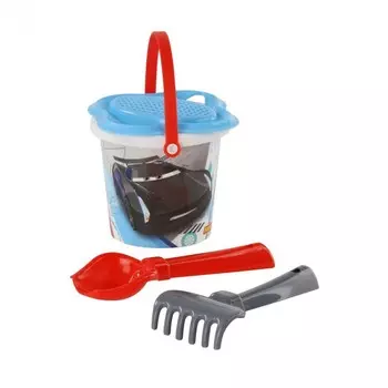 Набор Disney/Pixar Тачки №2: ведро малое с наклейкой, ситечко-цветок, совок №2, грабельки №2