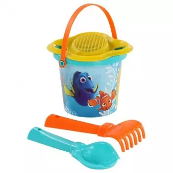 Набор Disney/Pixar В поисках Немо №2: ведро малое с наклейкой, ситечко-цветок, совок №2, грабельки №2
