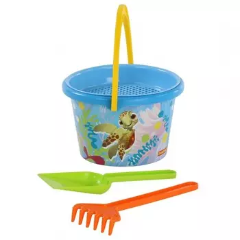 Набор Disney/Pixar В поисках Немо №6: ведро среднее с наклейкой, ситечко, лопатка, грабельки