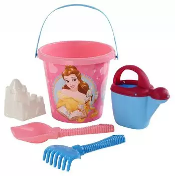 Набор Disney – Принцесса, №13: ведро большое с наклейкой, лопата №6, грабли №6, формочка, лейка №10