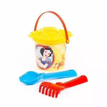 Набор Disney Принцесса №2: ведро малое с наклейкой, ситечко-цветок, совок №2, грабельки №2
