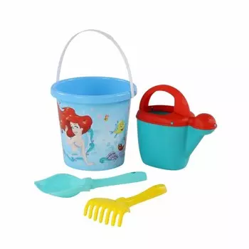 Набор Disney Русалочка №1: ведро с наклейкой, лопатка №5, грабельки №5, лейка №10