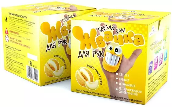 Набор для экспериментов Жвачка для рук - Сочная дыня