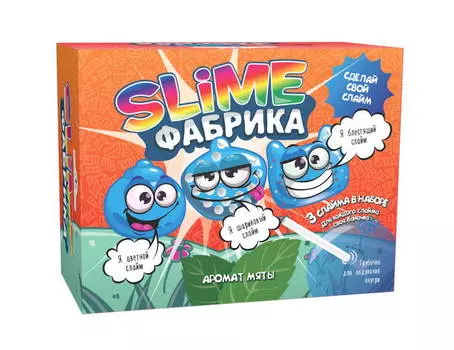Набор для опытов и экспериментов из серии Юный Химик - Слайм фабрика Мята
