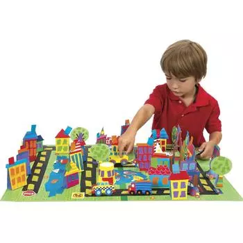 Набор для поделок из цветной клейкой ленты - Город, от 3 лет