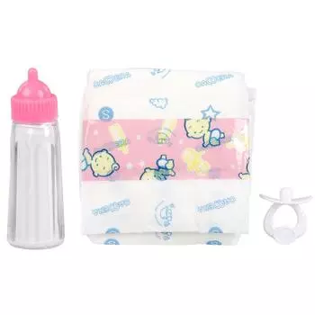 Набор для пупса Карапуз 3 предмета: памперс, бутылочка, соска