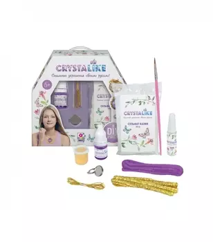 Набор для создания украшений из серии Crystalike: 2 подвески из шенилла и кольцо