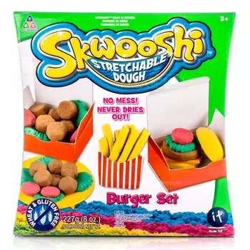 Набор для творчества Skwooshi – Бургер - масса для лепки и аксессуары