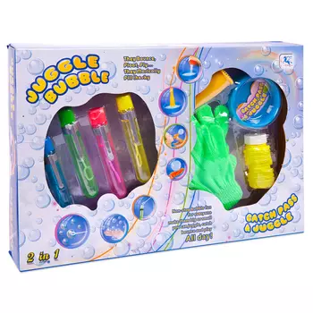 Набор для запуска мыльных пузырей с насадками и перчатками