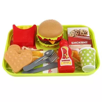 Набор фастфуд на подносе - Собери свой ланч