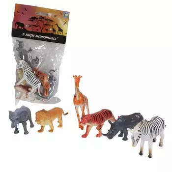 Набор фигурок из серии В мире животных - Африка, 6 шт. по 8,75 см.