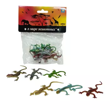 Набор фигурок из серии В мире животных - Ящерицы, 8 шт.