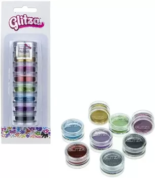 Набор Glitza Art из 8 баночек с блестками