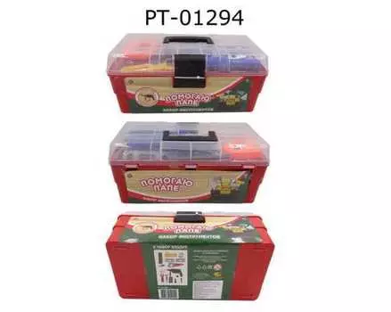 Набор инструментов из серии Помогаю Папе в ящике, 33 предмета