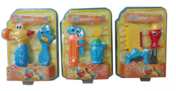 Набор инструментов Малыш-Профи по 2шт, свет, звук, 3 вида