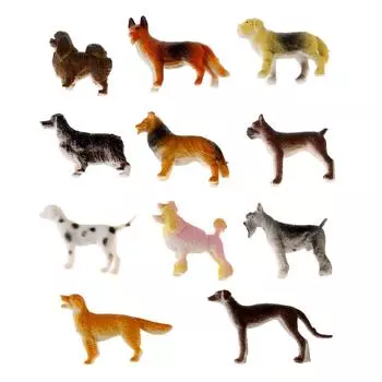 Набор из 12-и фигурок собак, 6 см