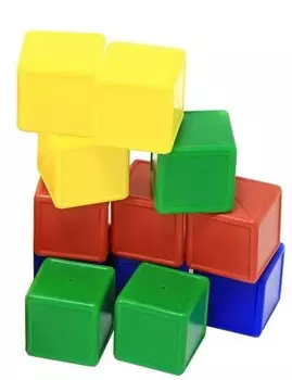 Набор из 12 кубиков с бортиком, выдувка