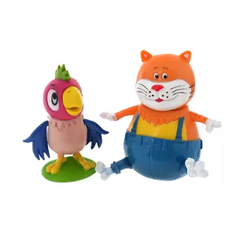 Набор из 2 фигурок: попугай Кеша и Кот Василий