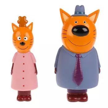 Набор из 2 игрушек для ванны Капитошка – Три Кота: мама и папа