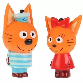 Набор из 2 игрушек для ванны Капитошка - Три Кота. Карамелька и Коржик