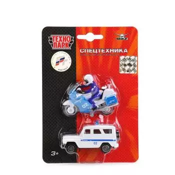 Набор из 2 моделей Полиция - УАЗ Хантер и мотоцикл