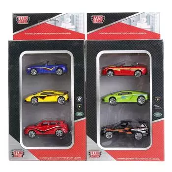 Набор из 3-х металлических машин, 7,5 см