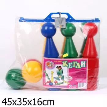 Набор из 6 кеглей и 3 больших шаров