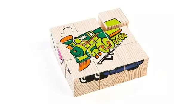 Набор из 9-и кубиков - Транспорт из серии Собери картинку