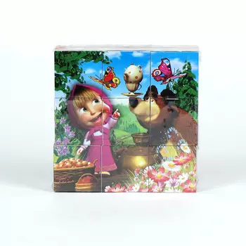 Набор из 9 кубиков серии Маша и медведь