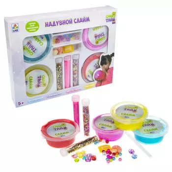 Набор из серии Слайм тайм – 4 вида надувного слайма с украшениями