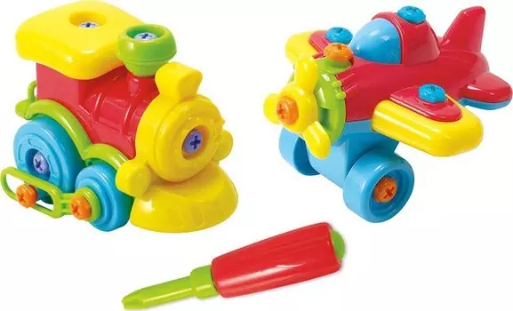 Набор - Юный механик с самолетом и паровозом