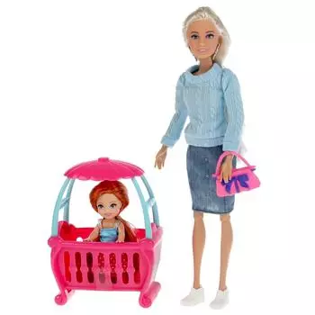 Набор кукол – София и Алекс, София с дочкой, с аксессуарами, руки и ноги сгибаются