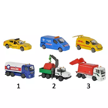 Набор машинок - Городская техника, 7,5 см., 3 вида, серия Die-Cast