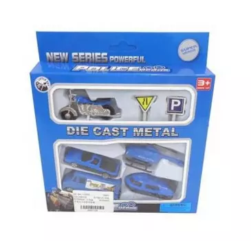 Набор металлических машинок – Полиция, 7 предметов