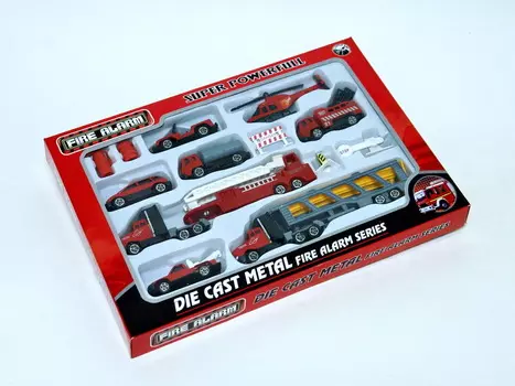 Набор металлических машинок – Пожарная техника, 11 предметов