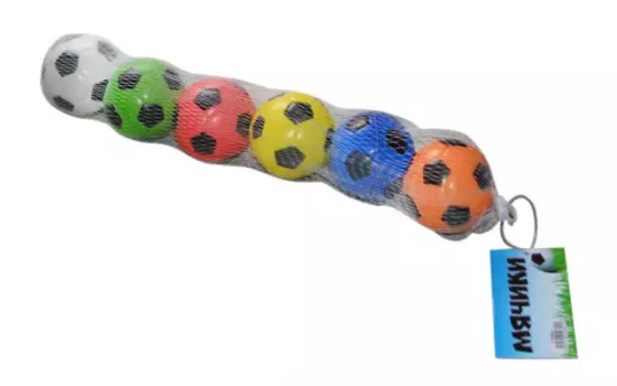 Набор мячей, футбольные, 6 штук