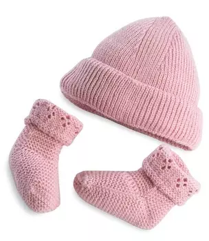 Набор одежды для куклы из серии Elegance 42 см.: розовая шапочка и розовые пинетки