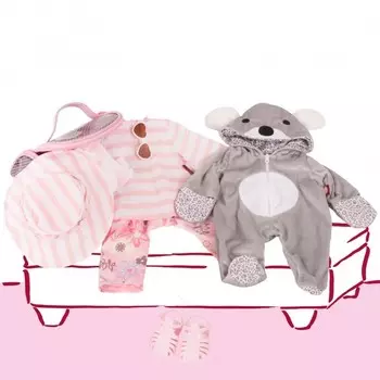Набор одежды и аксессуаров с комбинезоном - Коала, 48 см