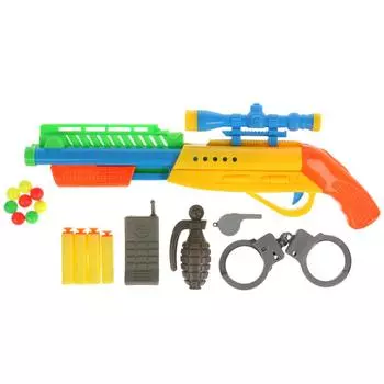 Набор оружия с мягкими пулями и шариками, с аксессуарами