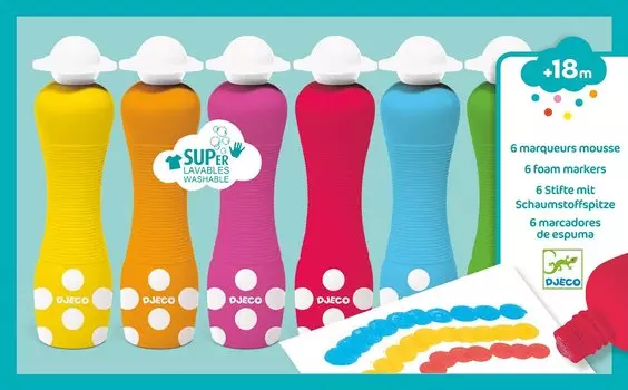 Набор пенных маркеров 6 штук